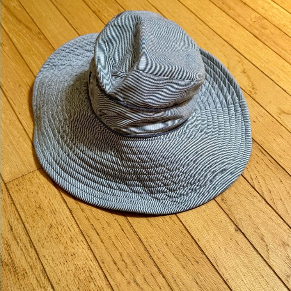 Youth Coolibar Striped Bucket Hat - Navy and White